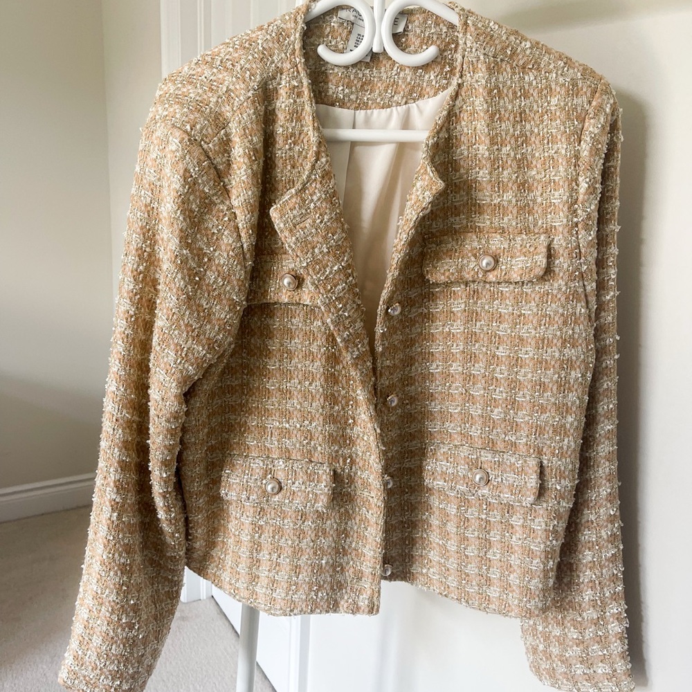 Women's Tan Tweed Jacket